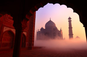 A sunrise view of Taj mahal, Agra, India