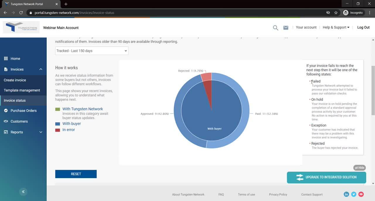 How to check your invoice status in the portal | Tungsten Network